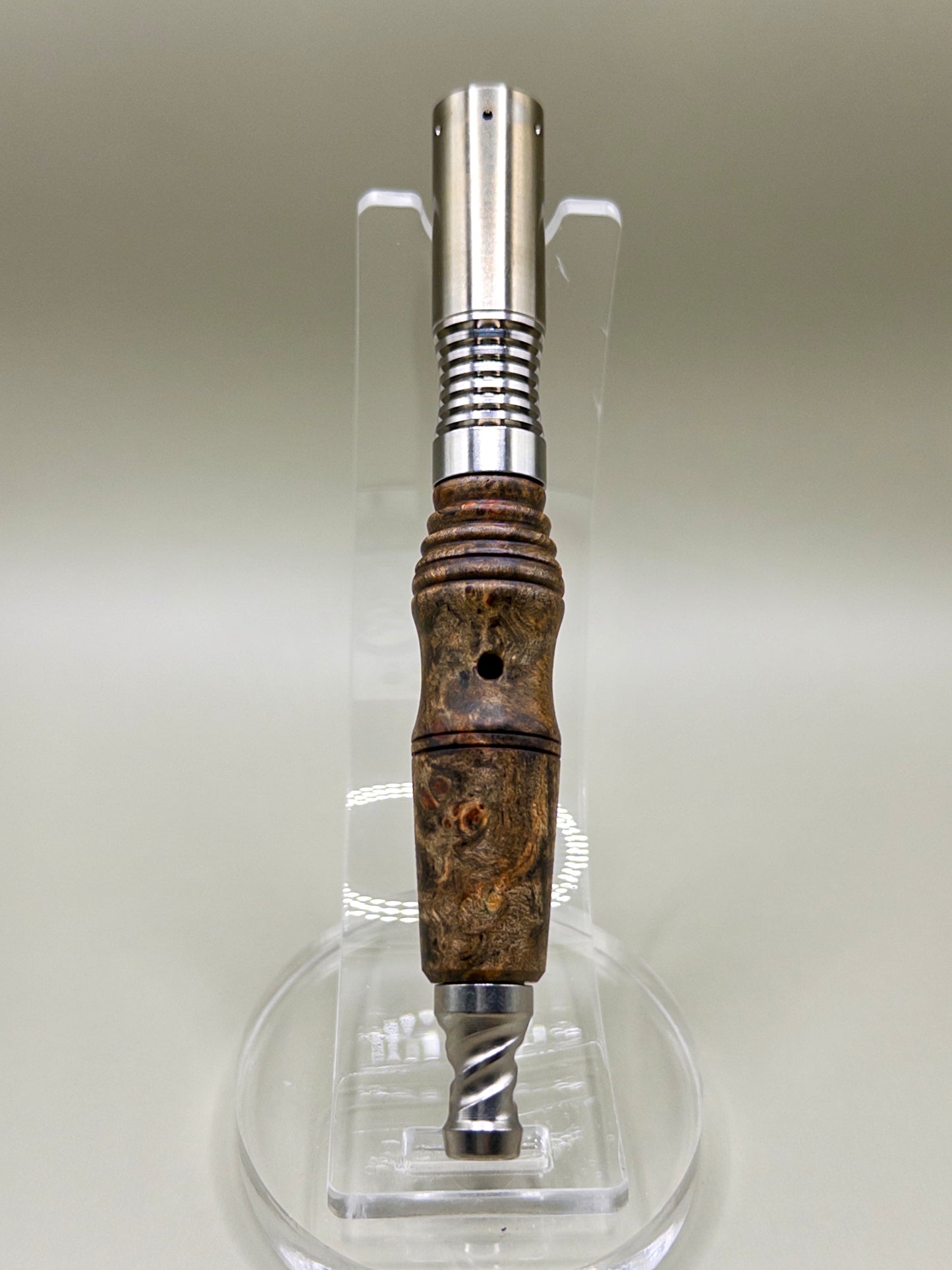 Stabilized Buckeye Burl Stem for 8mm Thermal Engines