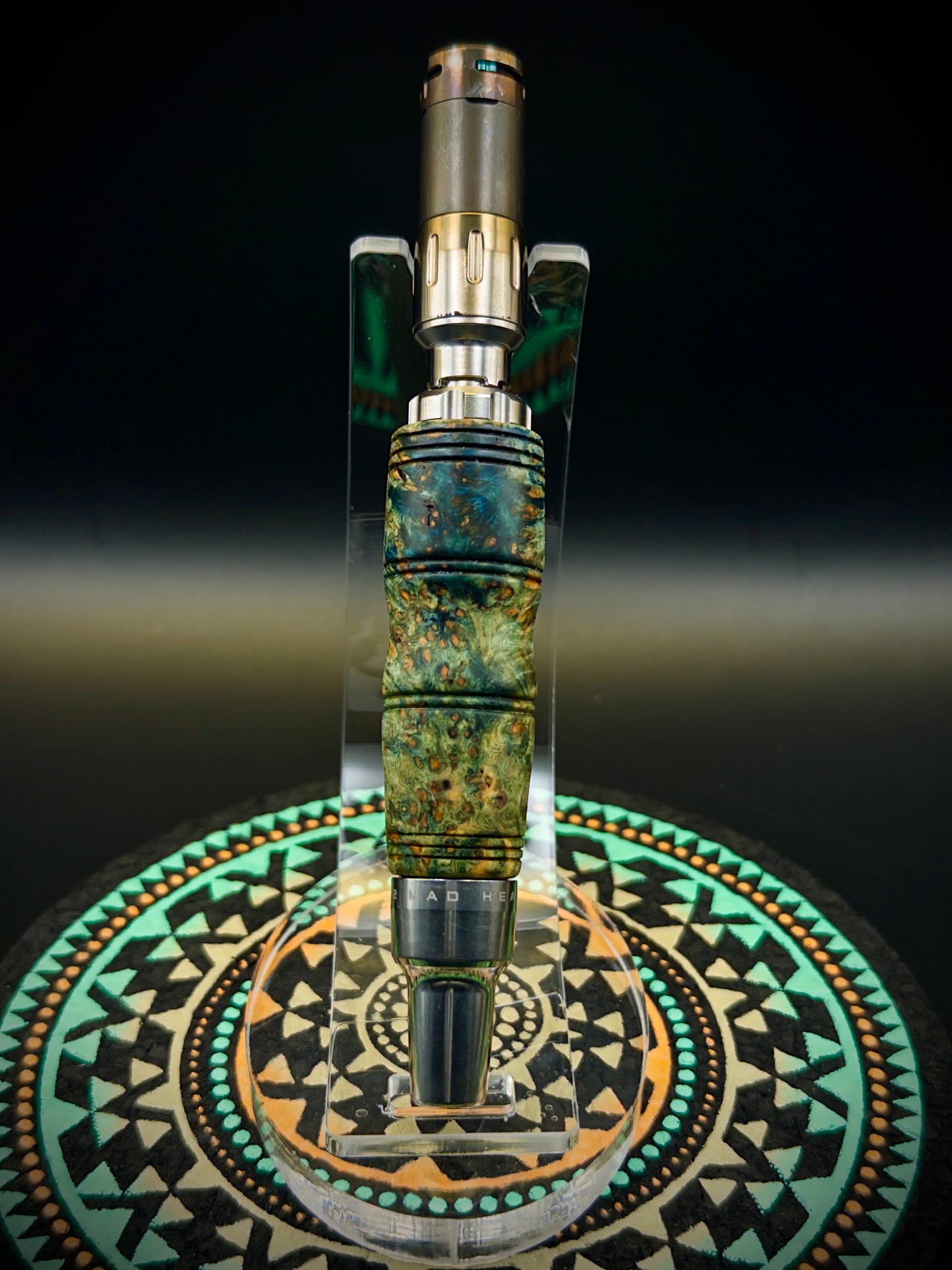 Stabilized Blue Amboyna Burl Tempest 2 Sleeve